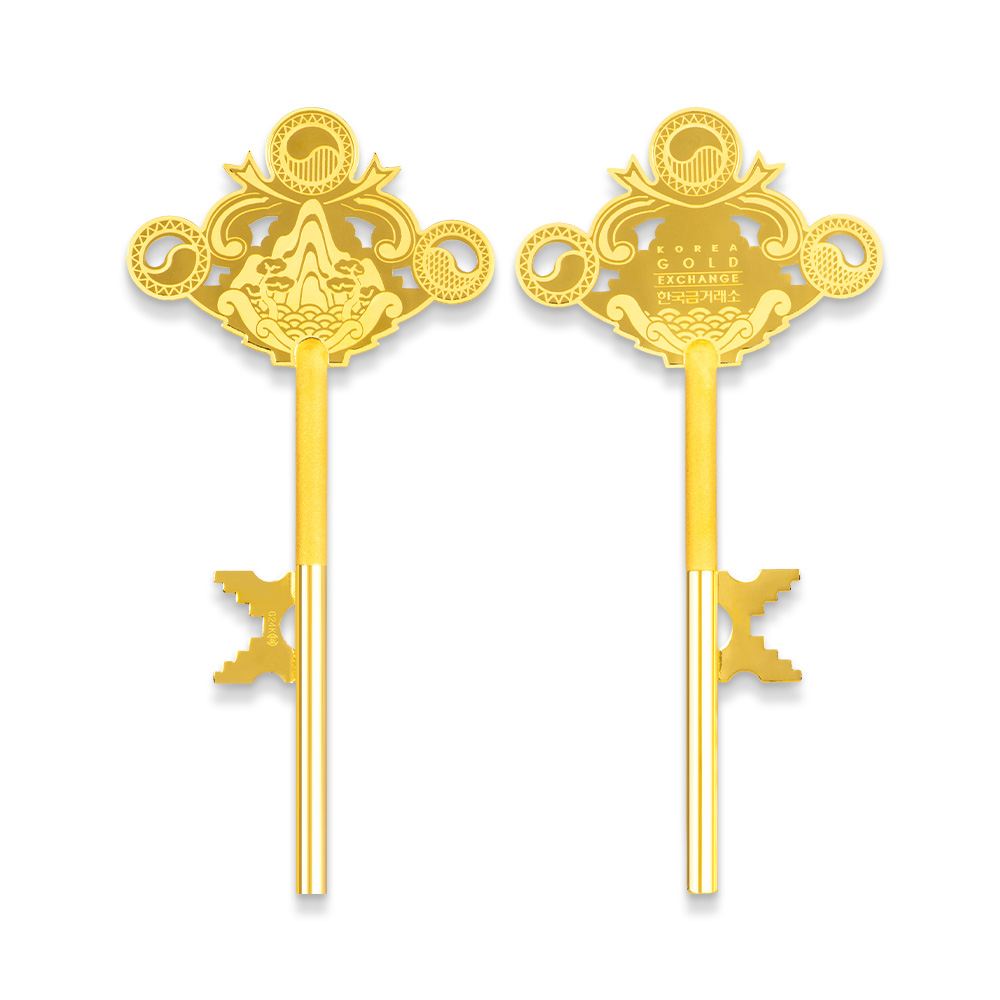 일월오봉도 순금열쇠 상패우드케이스 37.5g